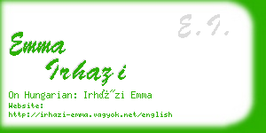 emma irhazi business card